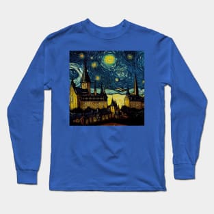 Starry Night Wizarding School Van Gogh Long Sleeve T-Shirt